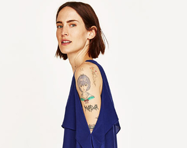 重點錯誤《動畫刺青超顯眼的ZARA模特兒》害人完全忘記要看衣服了……