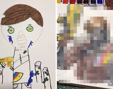 《超強老爸重塑小孩塗鴉》這些角色都可以拍電影了我一定看