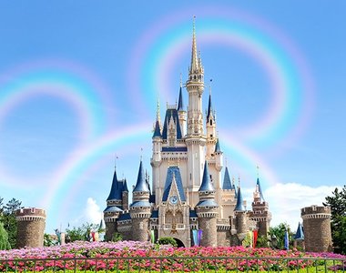 《東京迪士尼的彩虹》在這麼夢幻的地方看到彩虹真的超幸運啊