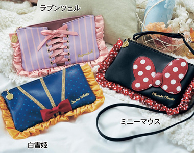 《迪士尼隨身2WAY包》米妮與白雪＆樂佩款都好可愛啊～