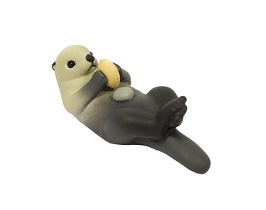 可愛轉蛋《海洋夥伴海獺姿》都比照海獺舒適躺下就對啦～