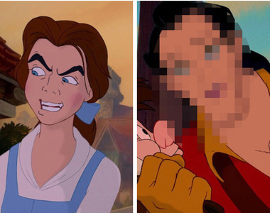 《迪士尼換臉遊戲》兇悍貝兒＆嫵媚加斯頓我可以ww