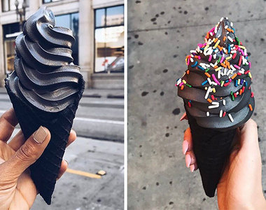 《黑色冰淇淋》百搭的黑色拍起照來也很上相喔♪