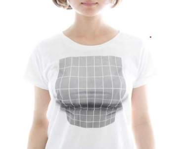 不存在的巨乳《妄想錯覺T恤》真的沒有歐派　是你的眼睛騙了你…