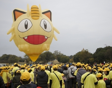 精靈寶可夢《佐賀出現喵喵熱氣球》想要加入火箭隊的成員們聚集起來吧~