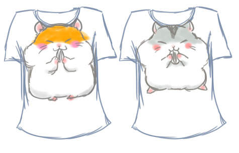 妄想商品 超可愛的倉鼠吃葵瓜子t桖 心機設計 有料的女生穿起來更可愛