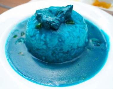 再現夢幻藍色花海的《粉蝶花咖哩》視覺味覺大混亂的遊客續出...