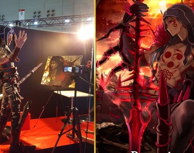 自己的角色自己COS《繪師しまどりる》化身狂王上演作畫LIVE秀