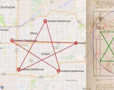 毛骨悚然特輯《美式餐廳據點分佈》難不成是達文西密碼真實版?