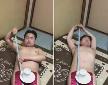 《捲尺也可以拿來掀桌巾》搞笑藝人ウエスP又一次突破極限了