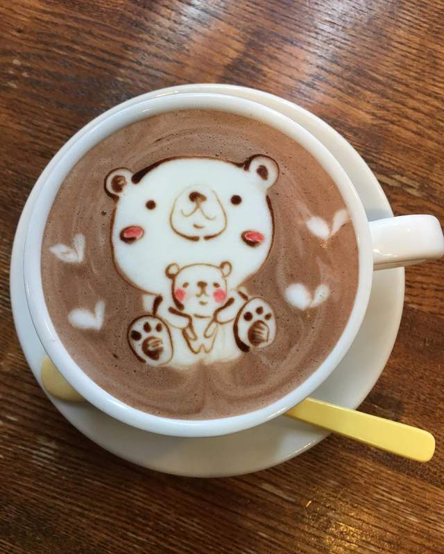 日本Cafe ChocoTea《軟綿綿的奶泡拉出極萌3D立體拉花》讓人不想去喝上一杯咖啡都難 - 圖片6