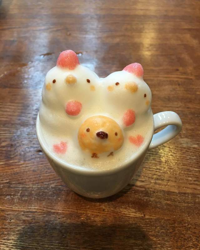 日本Cafe ChocoTea《軟綿綿的奶泡拉出極萌3D立體拉花》讓人不想去喝上一杯咖啡都難 - 圖片10