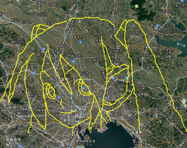 日本GPS繪畫神人《1160公里走出初音圖像》距離大作完成就差一小步……