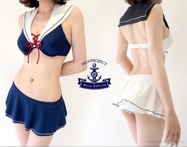 水手服x條紋內褲《水手服泳裝》若隱若現的最強方程式