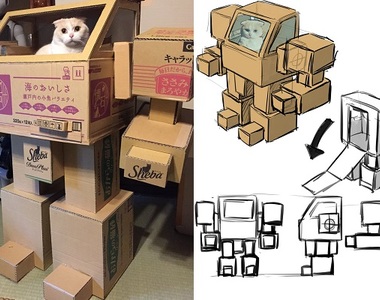 玩具設計師設計出《喵形金剛》焊接師太太就把機器人貓給做出來了Σ(;゚д゚)