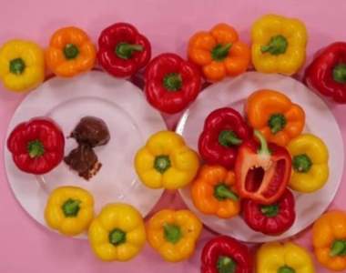 放下手中的食物《超有感500卡路里的食物份量》2顆巧克力的熱量等於20顆青椒欸...