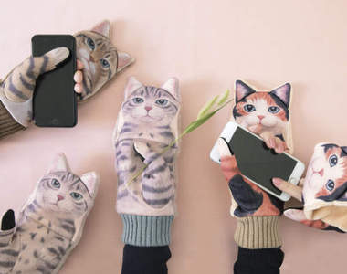 《喵的勒冬季觸控手套》可愛又毛茸茸讓你一穿就脫不下來