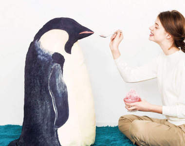 把家裡變成動物園《熊貓＆企鵝收納袋》棉被塞滿滿還可以用力扭抱（？）