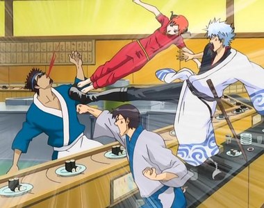 每5盤抽1次轉蛋《銀魂×迴轉壽司店》抽周邊前得先考慮食量問題