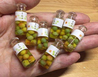 迷你梅酒好可愛《微型美食模型》推特神人做的迷你美食太逼真