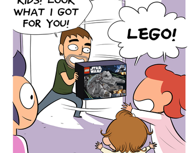 宅宅真可愛《老爸買了聖誕禮物回來》結果玩得最開心的是.....