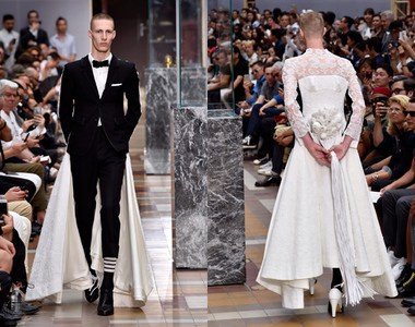 Thom Browne服裝設計師的《雌雄同體禮服》引起網路話題