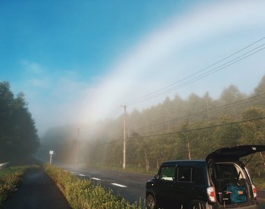 奇蹟照片《彩虹的盡頭》你有超近距離看過彩虹的兩端嗎?