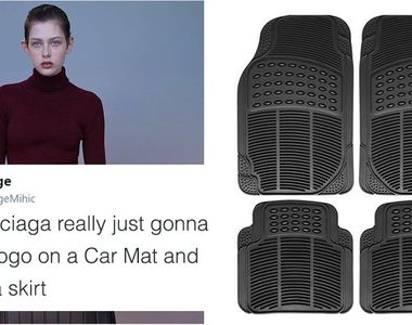 《名牌設計你不懂》巴黎世家新裙子絕對是用汽車腳踏墊做的﹙指)