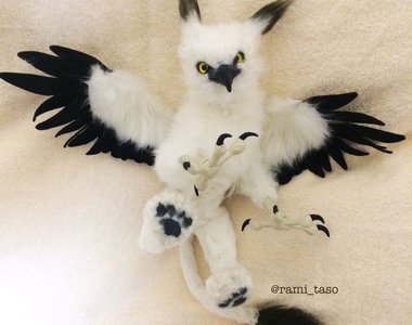 推主手工製作《超可愛的幻獸獅鷲》活靈活現的模樣太萌啦