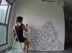 超可愛的《貓牆塗鴉》這樣的裝潢獨一無二又美好~還藏了小狗狗在裡面呢 超可愛的《貓牆塗鴉》這樣的裝潢獨一無二又美好~還藏了小狗狗在裡面呢
