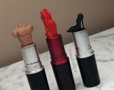 《口紅雕刻》超迷你尺寸這樣的時尚藝術粉可以