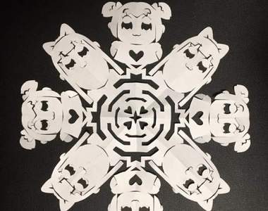 《剪紙藝術》攤開來超繽紛的感覺好活潑❤