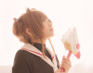 想起當年的感動《日本COSERあき扮裝木之本櫻》小狼的衣服也一起做好囉~~