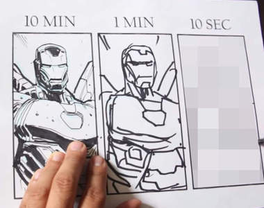 《漫畫大挑戰》10分鐘1分鐘10秒鐘畫出來的差異有多大呢？