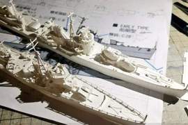 《紙模型戰艦》好幾個作品擺在一起家裡就跟軍港一樣嗨