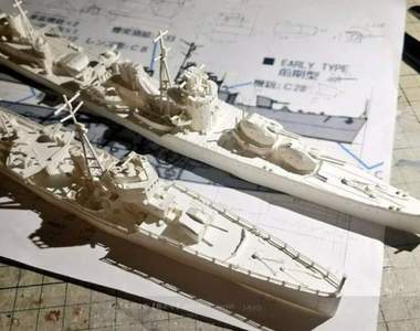 《紙模型戰艦》好幾個作品擺在一起家裡就跟軍港一樣嗨