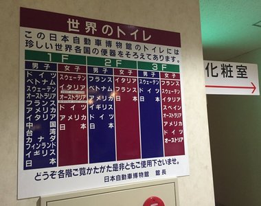 汽車博物館的廁所根本是《世界馬桶博物館》館長的興趣是不是收集馬桶啊?