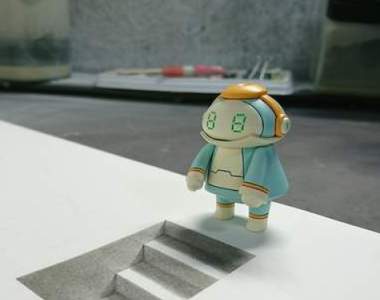 《錯視3D畫》筆記本翻開來還以為有三次元的空間呢