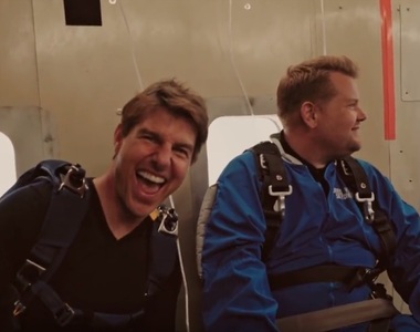 《不可能的任務》最狂宣傳 阿湯哥逼主持人「詹姆斯柯登」陪他跳傘w