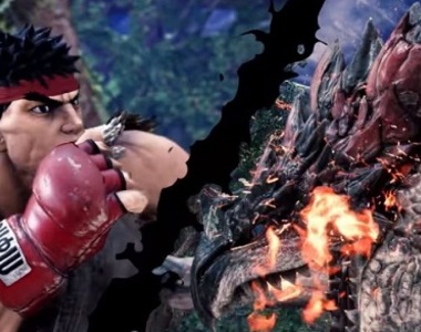 用昇龍拳打龍《魔物獵人世界》x《快打旋風V大型電玩版》合體企劃決定