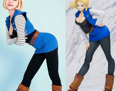 《韓國DJ Soda Cosplay 人造人18號》呼之欲出的爆乳太讓人受不了啦