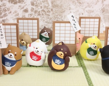 《治癒系扭蛋》「忠犬麻糬柴犬偷偷瞄公仔」柴柴正在偷偷看著你有沒有認真工作喔