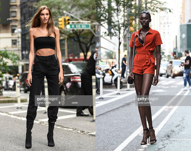 腿長神逆天《維多利亞的秘密時尚秀街拍面試》模特根本自帶拉長腿特效啊