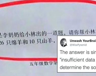 《中國小五數學題紅到國際》網友想盡辦法找出合理解釋...