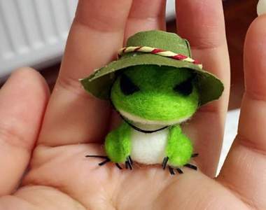 超可愛《手工旅行青蛙羊毛氈及造景》官方沒出周邊我們就自己做（握拳）