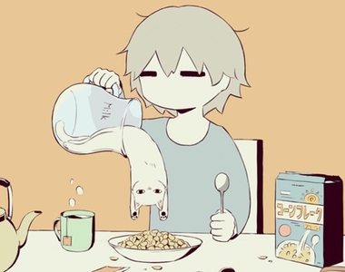 原來是牛奶啊《貓是液體唷♡》體積固定，没有一定形狀，可以流動