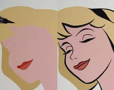 《替迪士尼人物上墨線》超順過程不但表情全都浮現而且還很舒壓喔