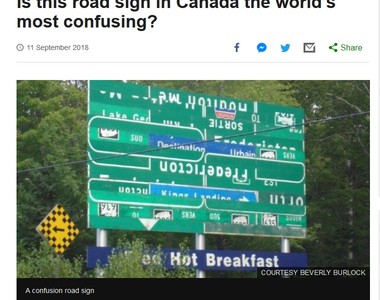 BBC封為《最令人困惑的路牌》原來是裝置藝術啊我還以為是路牌呢