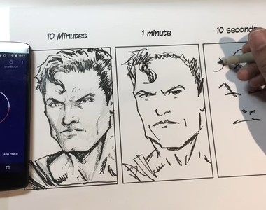 《當客戶趕著要成品拿這給他看》繪師挑戰10分鐘、1分鐘、10秒鐘完成插圖的結果