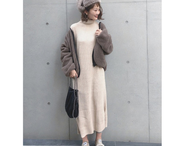 穿搭悲劇《針織長洋裝》內搭單品沒選好就可能讓你被人家喊聲＂師父＂wwww
